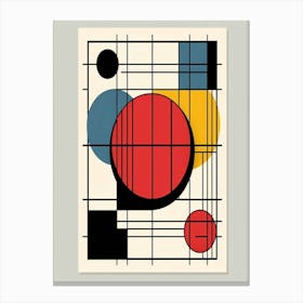 Bauhaus geometric exhibition print 1 Canvas Print