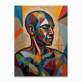 Abstract Portrait Of A Man Canvas Print