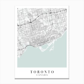 Toronto Canada Street Map Minimal Color Canvas Print