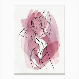 Abstract Watercolor Of A Woman Canvas Print