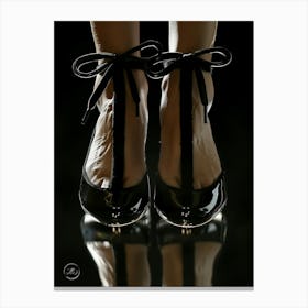 Black Balerinna Shoes Canvas Print