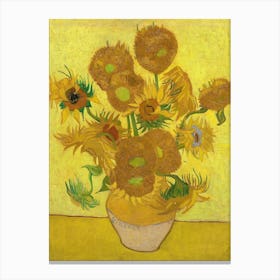 Vincent Van Gogh Sunflowers Yellow Flower Canvas Print