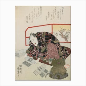 Actor Ichikawa Danjūrō Vii Preparing New Year S Gifts Canvas Print