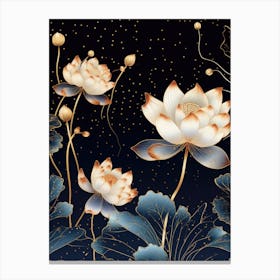 Lotus Flower Painting Canvas Print