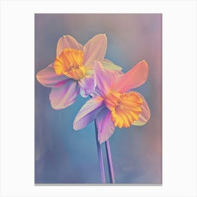 Iridescent Flower Daffodil 3 Canvas Print