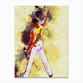 Smudge Of Freddie Mercury Rock On You Canvas Print