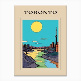 Minimal Design Style Of Toronto, Canada 3 Poster Canvas Print