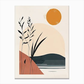 Lake, Scandinavian Simplicity Canvas Print