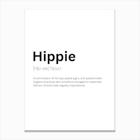 Hippie Definition Meaning Canvas Print