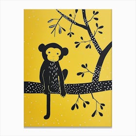 Yellow Bonobo 2 Canvas Print