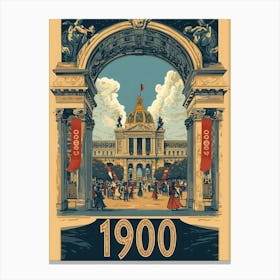 Aihrgdesign A Vintage Travel Poster Of The 1900 Paris Exposit A31ba3b5 Fb8d 42ab 99ab 9aed199136ca 1 Canvas Print