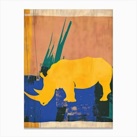 Rhino 3 Cut Out Collage Canvas Print