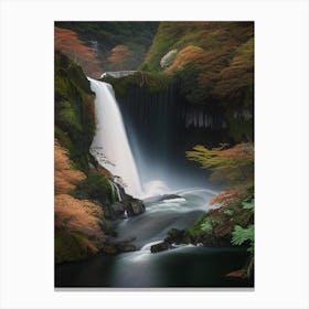 Shiraito Falls, Japan Realistic Photograph (1) Canvas Print