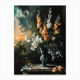 Baroque Floral Still Life Snapdragon 3 Canvas Print