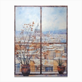 Winter Cityscape Budapest Hungary 1 Canvas Print