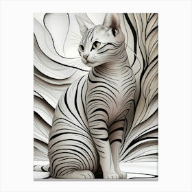 Cat Art Canvas Print