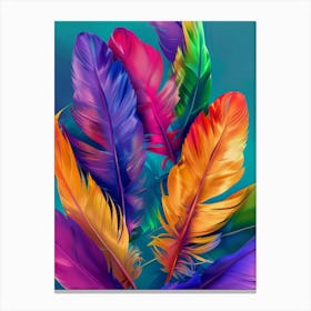 Colorful Feathers 4 Canvas Print