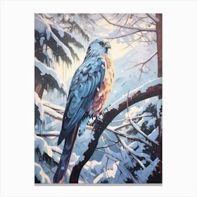 Winter Falcon 2 Illustration Canvas Print