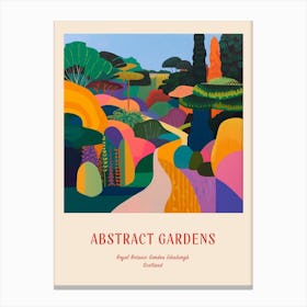 Colourful Gardens Royal Botanic Garden Edinburgh Scotland 4 Red Poster Canvas Print