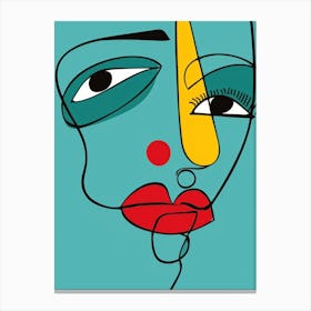 Abstract Portrait Of A Woman 99 Canvas Print