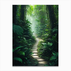 Path In The Jungle Canvas Print