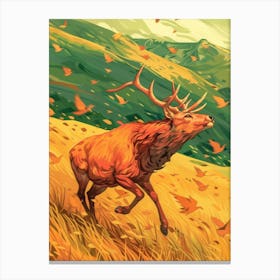 Elk Illustration 7 Canvas Print