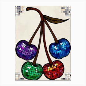 Cherry Mosaic Canvas Print