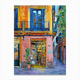 Valencia Book Nook Bookshop 3 Canvas Print