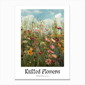 Knitted Flowers Wild Flowers 11 Canvas Print