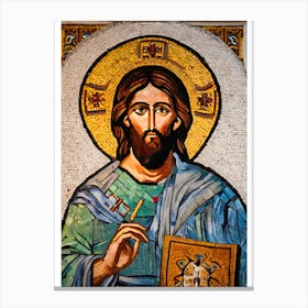 Jesus Mosaic Canvas Print