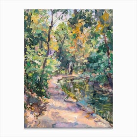 Zilker Metropolitan Park Austin Texas Oil Painting 1 Canvas Print