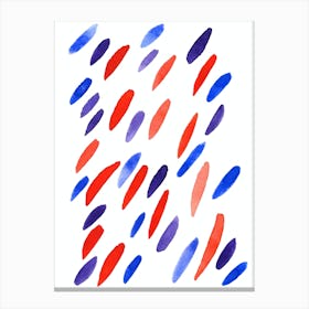 minimal minimalist shapes contemporary modern asbtract red orange blue office kitchen living room energy force Canvas Print