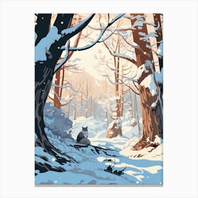 Winter Vole 2 Illustration Canvas Print