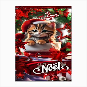 Noel kitten Canvas Print