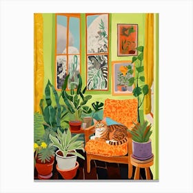 Orange Cat Living Room Canvas Print