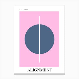 9 Alignment - light pink Canvas Print
