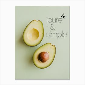 Pure And Simple Avocado Canvas Print