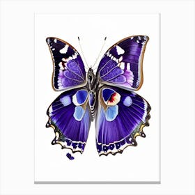 Purple Emperor Butterfly Decoupage 2 Canvas Print
