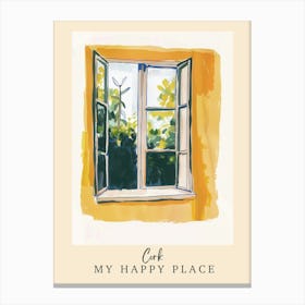 My Happy Place Cork 4 Travel Poster Canvas Print