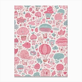 Pink Hot Air Balloons Canvas Print