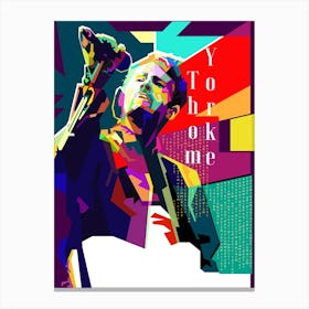 Thom Yorke Guitarist Pop Art Wpap Canvas Print