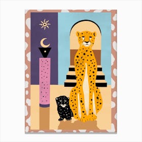 Family Of The Cheetah Canvas Print