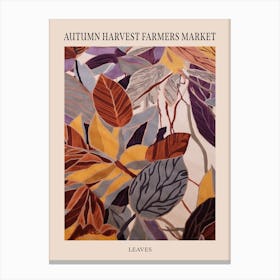 Fall Botanicals Leaves 2 Poster Canvas Print