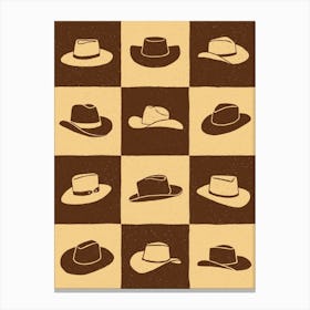 Cowboy Checkerboard 1 Canvas Print