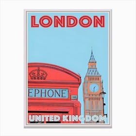 London Telephone Box Canvas Print