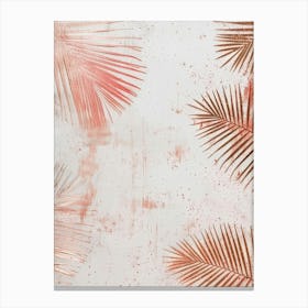 Palm Leaves On A White Background Canvas Print