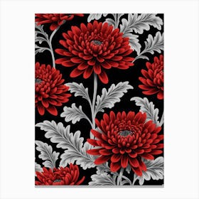 Red Chrysanthemums 1 Canvas Print