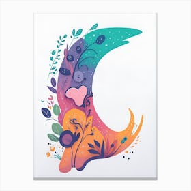 Colorful Letter C Illustration 8 Canvas Print