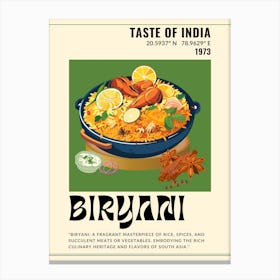 Taste Of India - Biryani Canvas Print