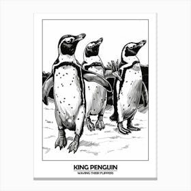 Penguin Waving Their Flippers Poster Canvas Print